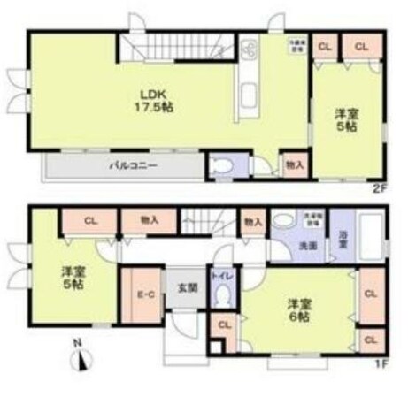 港北区樽町３丁目戸建Ｃ棟の物件間取画像